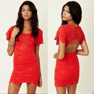 SZ 1 Nightcap Spanish Lace Flutter Mini Dress